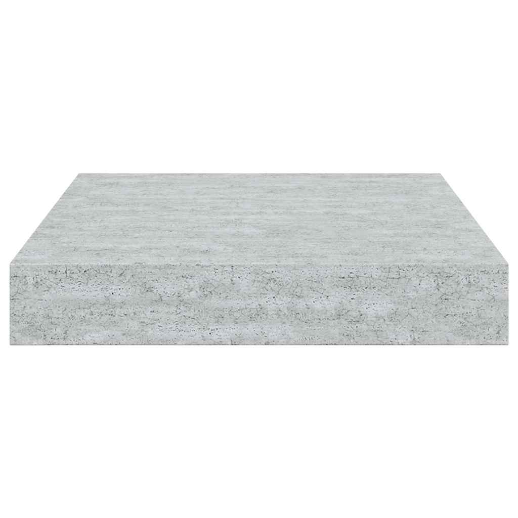 Wandschappen 2 st zwevend 23x23,5x3,8 cm MDF betongrijs is nu te koop bij PeponiXL, paradijselijk wonen!