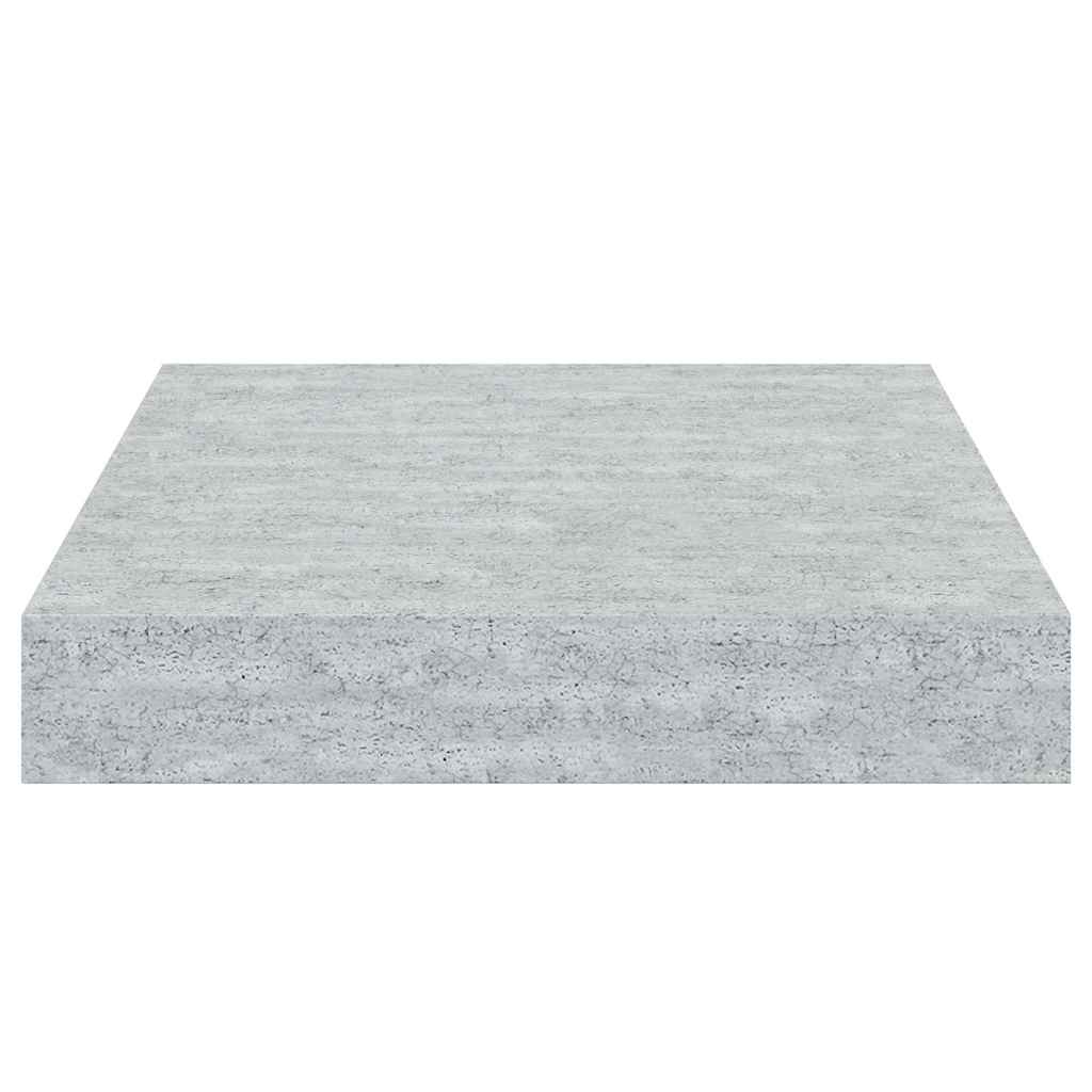 Wandschappen 2 st zwevend 23x23,5x3,8 cm MDF betongrijs is nu te koop bij PeponiXL, paradijselijk wonen!