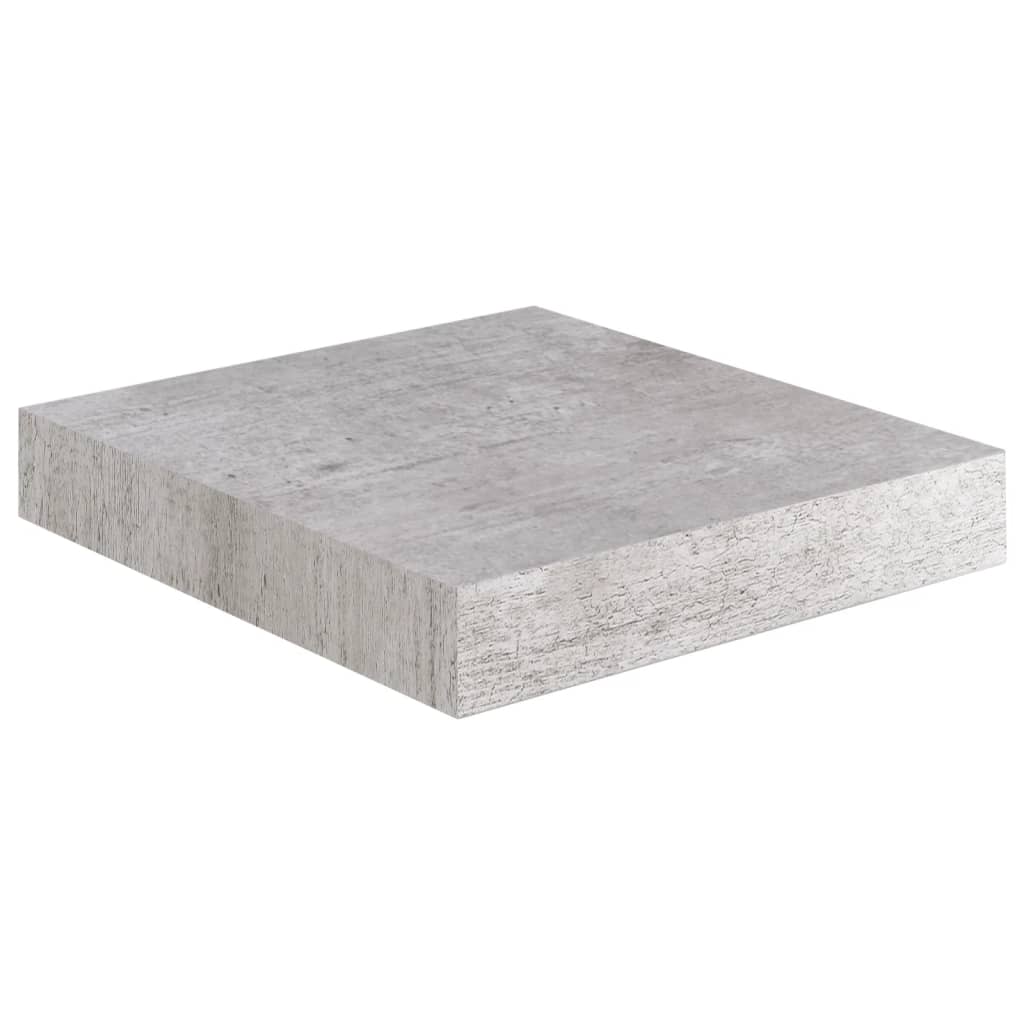 Wandschappen 4 st zwevend 23x23,5x3,8 cm MDF betongrijs is nu te koop bij PeponiXL, paradijselijk wonen!