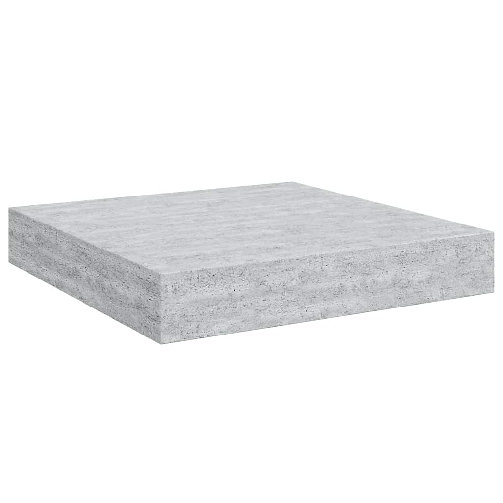 Wandschappen 4 st zwevend 23x23,5x3,8 cm MDF betongrijs is nu te koop bij PeponiXL, paradijselijk wonen!