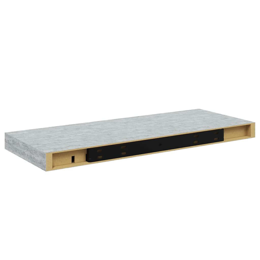 Wandschap zwevend 60x23,5x3,8 cm MDF betongrijs is nu te koop bij PeponiXL, paradijselijk wonen!