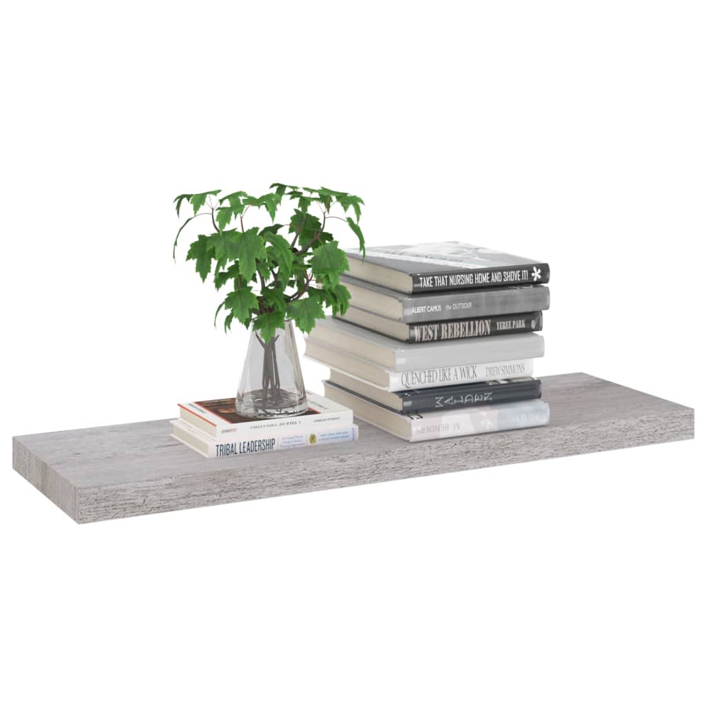 Wandschappen zwevend 2 st 80x23,5x3,8 cm MDF betongrijs is nu te koop bij PeponiXL, paradijselijk wonen!