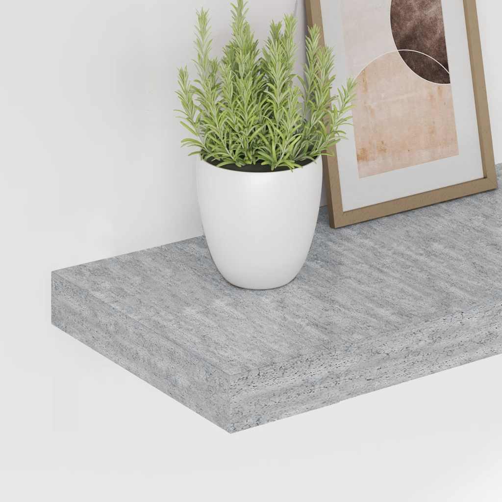 Wandschappen zwevend 4 st 80x23,5x3,8 cm MDF betongrijs is nu te koop bij PeponiXL, paradijselijk wonen!