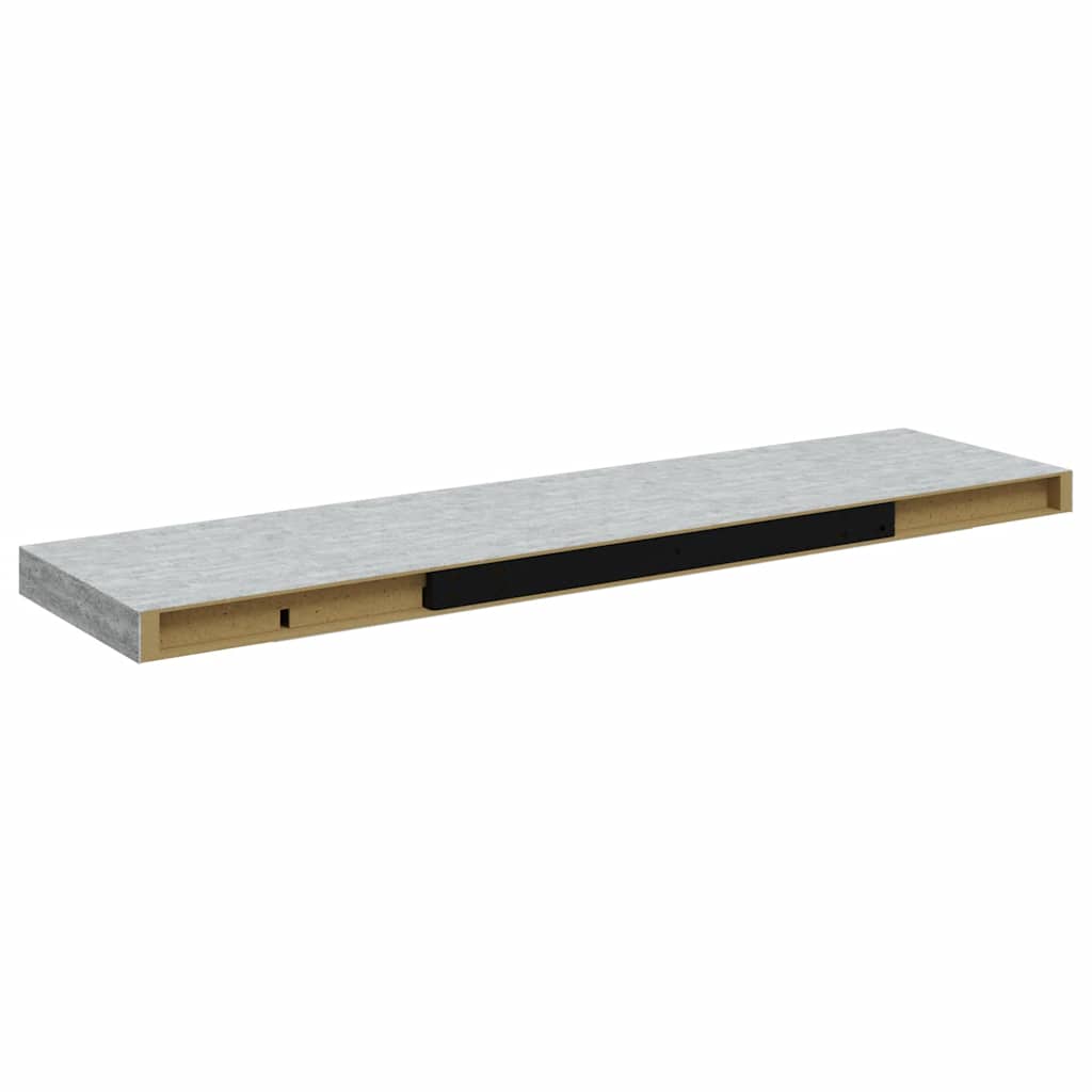 Wandschappen zwevend 2 st 90x23,5x3,8 cm MDF betongrijs is nu te koop bij PeponiXL, paradijselijk wonen!