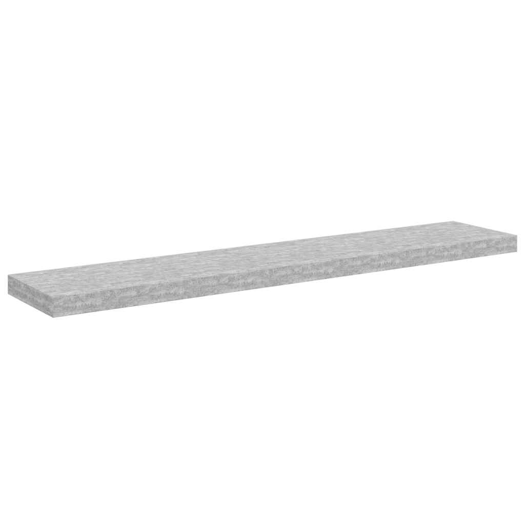 Wandschap zwevend 120x23,5x3,8 cm MDF betongrijs is nu te koop bij PeponiXL, paradijselijk wonen!