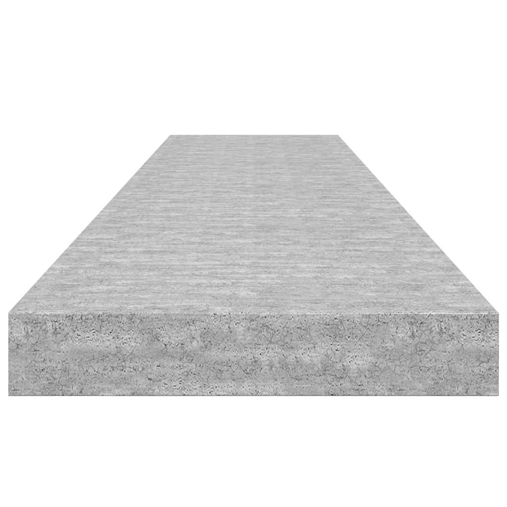 Wandschap zwevend 120x23,5x3,8 cm MDF betongrijs is nu te koop bij PeponiXL, paradijselijk wonen!