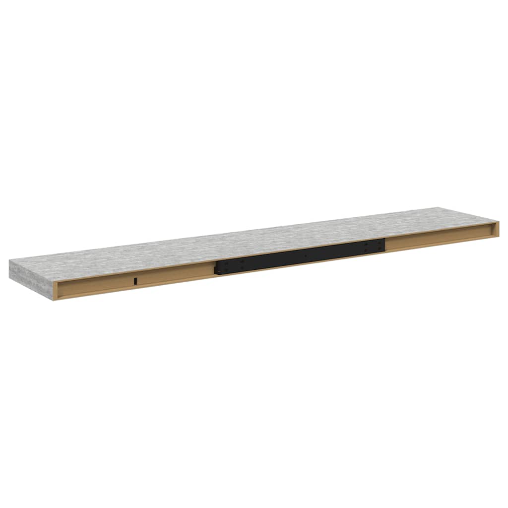 Wandschappen zwevend 2 st 120x23,5x3,8 cm MDF betongrijs is nu te koop bij PeponiXL, paradijselijk wonen!