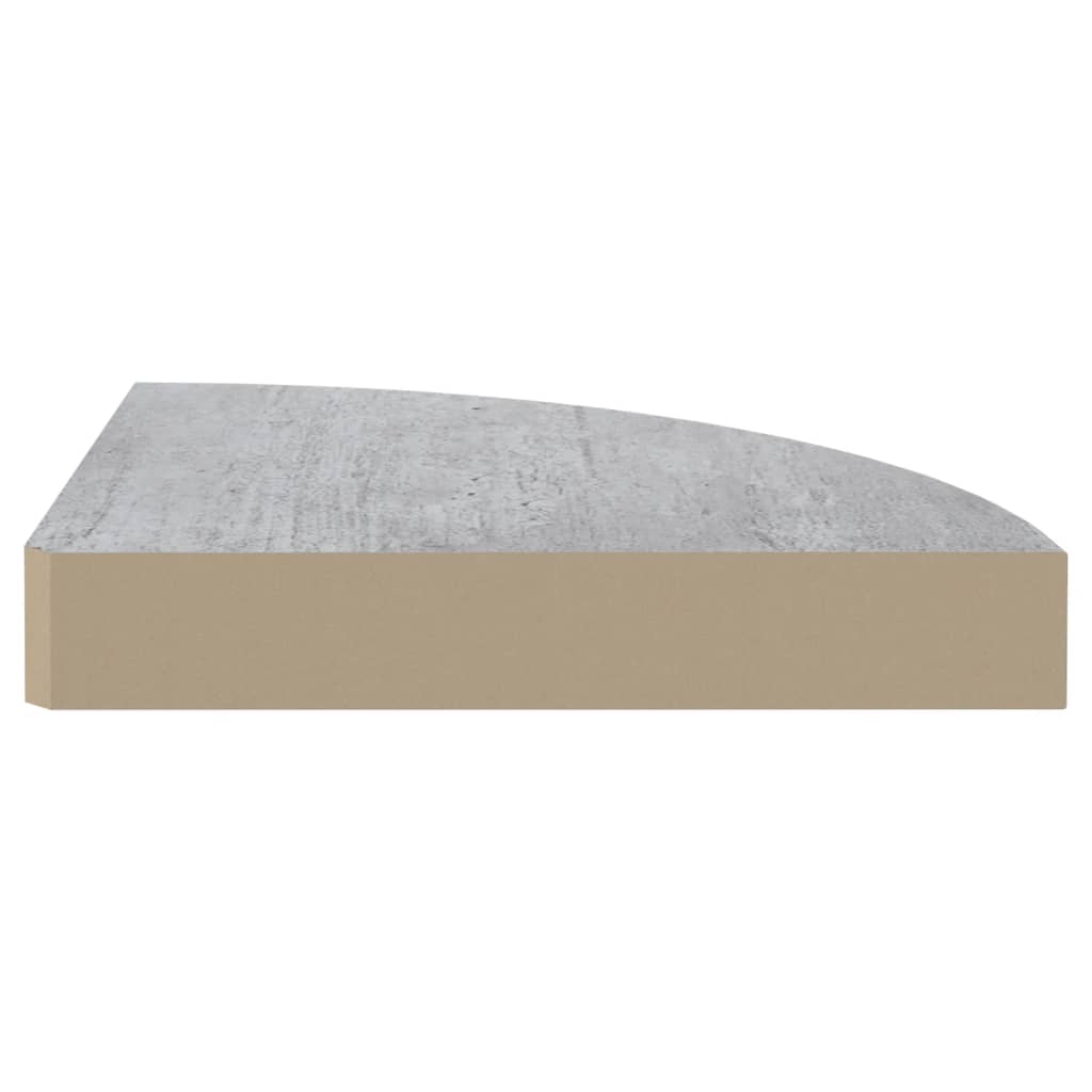 Hoekwandschap 25x25x3,8 cm MDF betongrijs is nu te koop bij PeponiXL, paradijselijk wonen!