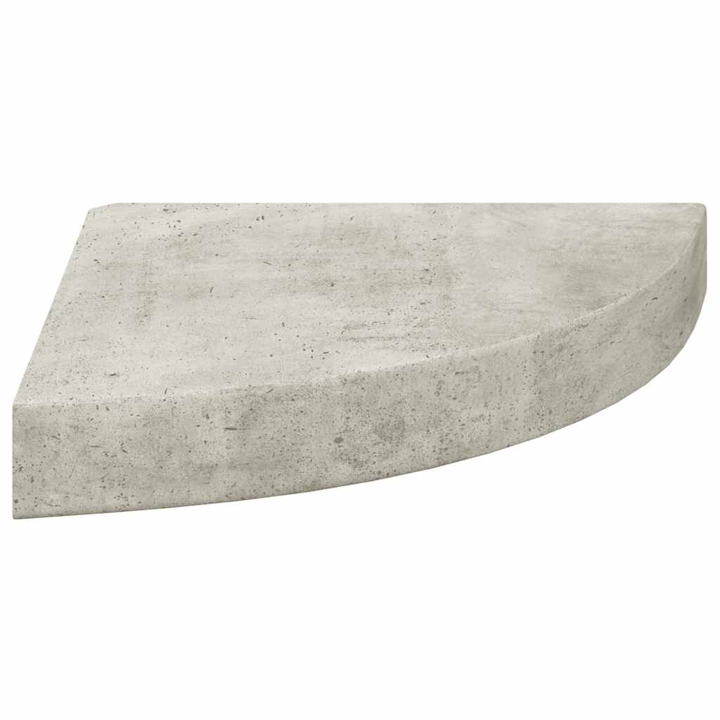 Hoekwandschappen 2 st 25x25x3,8 cm MDF betongrijs is nu te koop bij PeponiXL, paradijselijk wonen!