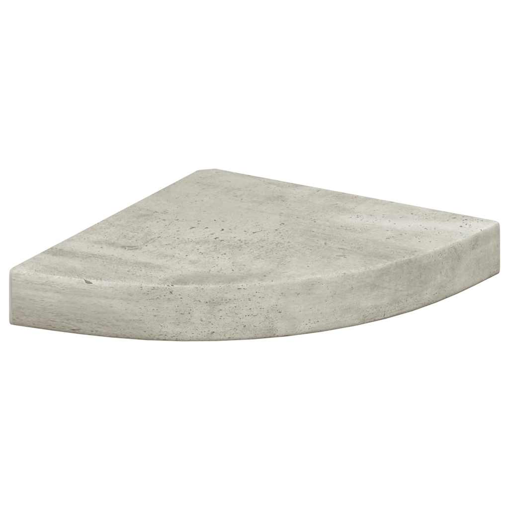 Hoekwandschappen 4 st 25x25x3,8 cm MDF betongrijs is nu te koop bij PeponiXL, paradijselijk wonen!