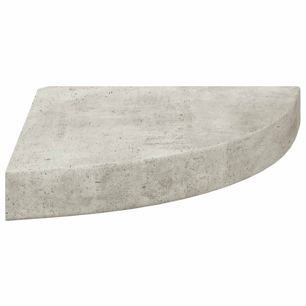 Hoekwandschappen 4 st 25x25x3,8 cm MDF betongrijs is nu te koop bij PeponiXL, paradijselijk wonen!