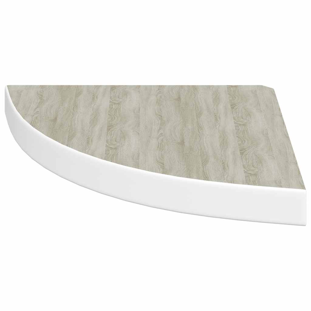 Hoekwandschap 35x35x3,8 cm MDF eikenkleurig en wit is nu te koop bij PeponiXL, paradijselijk wonen!