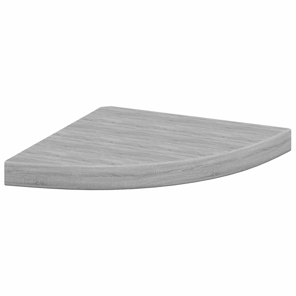 Hoekwandschappen 2 st 35x35x3,8 cm MDF betongrijs is nu te koop bij PeponiXL, paradijselijk wonen!