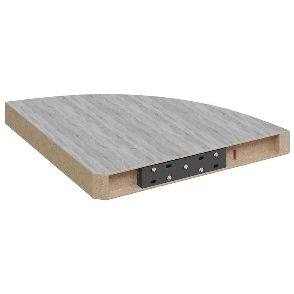 Hoekwandschappen 2 st 35x35x3,8 cm MDF betongrijs is nu te koop bij PeponiXL, paradijselijk wonen!