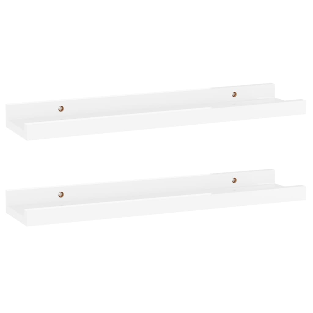 Wandschappen 2 st 40x9x3 cm hoogglans wit is nu te koop bij PeponiXL, paradijselijk wonen!