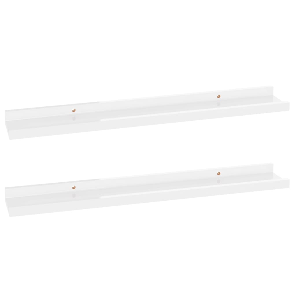 Wandschappen 2 st 60x9x3 cm hoogglans wit is nu te koop bij PeponiXL, paradijselijk wonen!