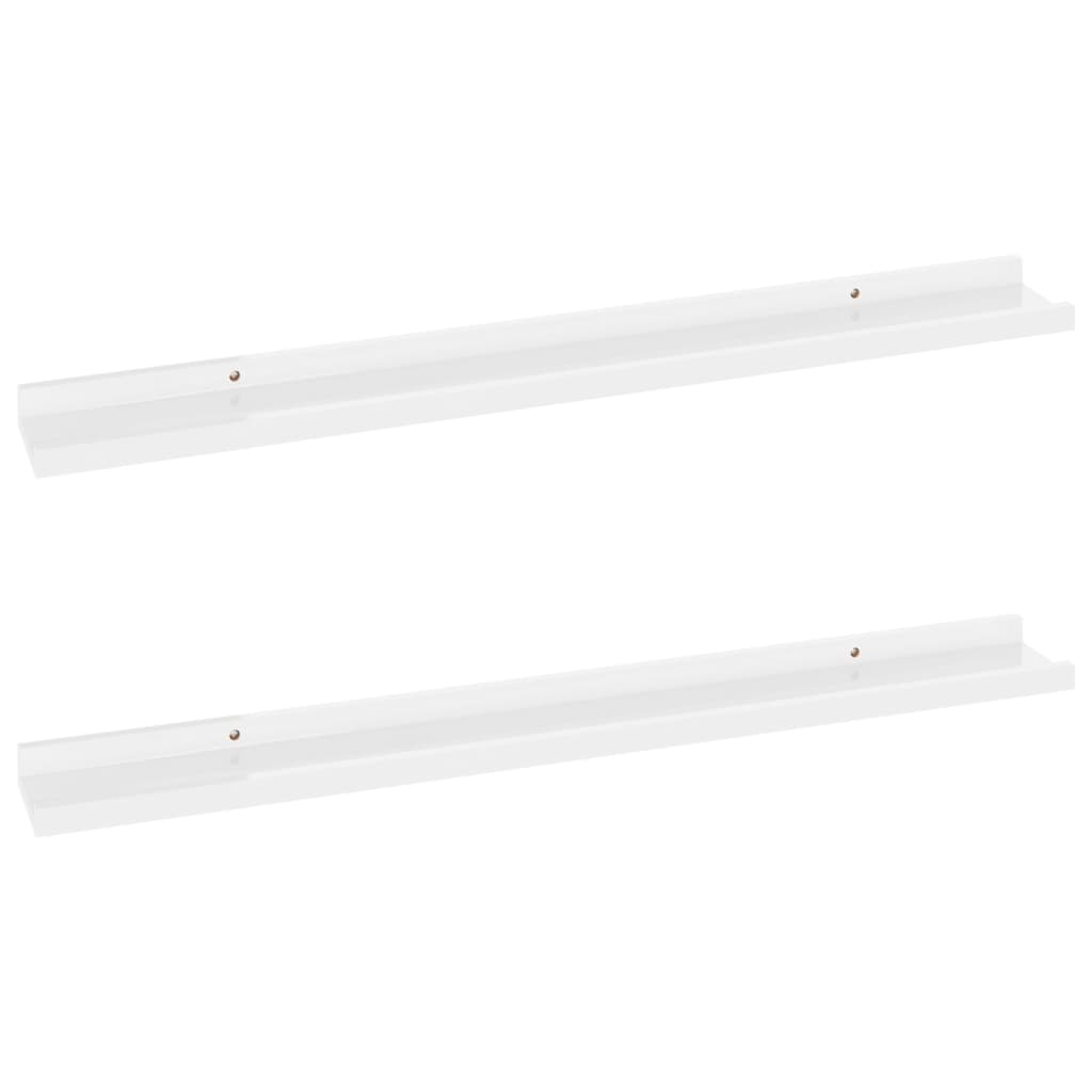 Wandschappen 2 st 80x9x3 cm hoogglans wit is nu te koop bij PeponiXL, paradijselijk wonen!