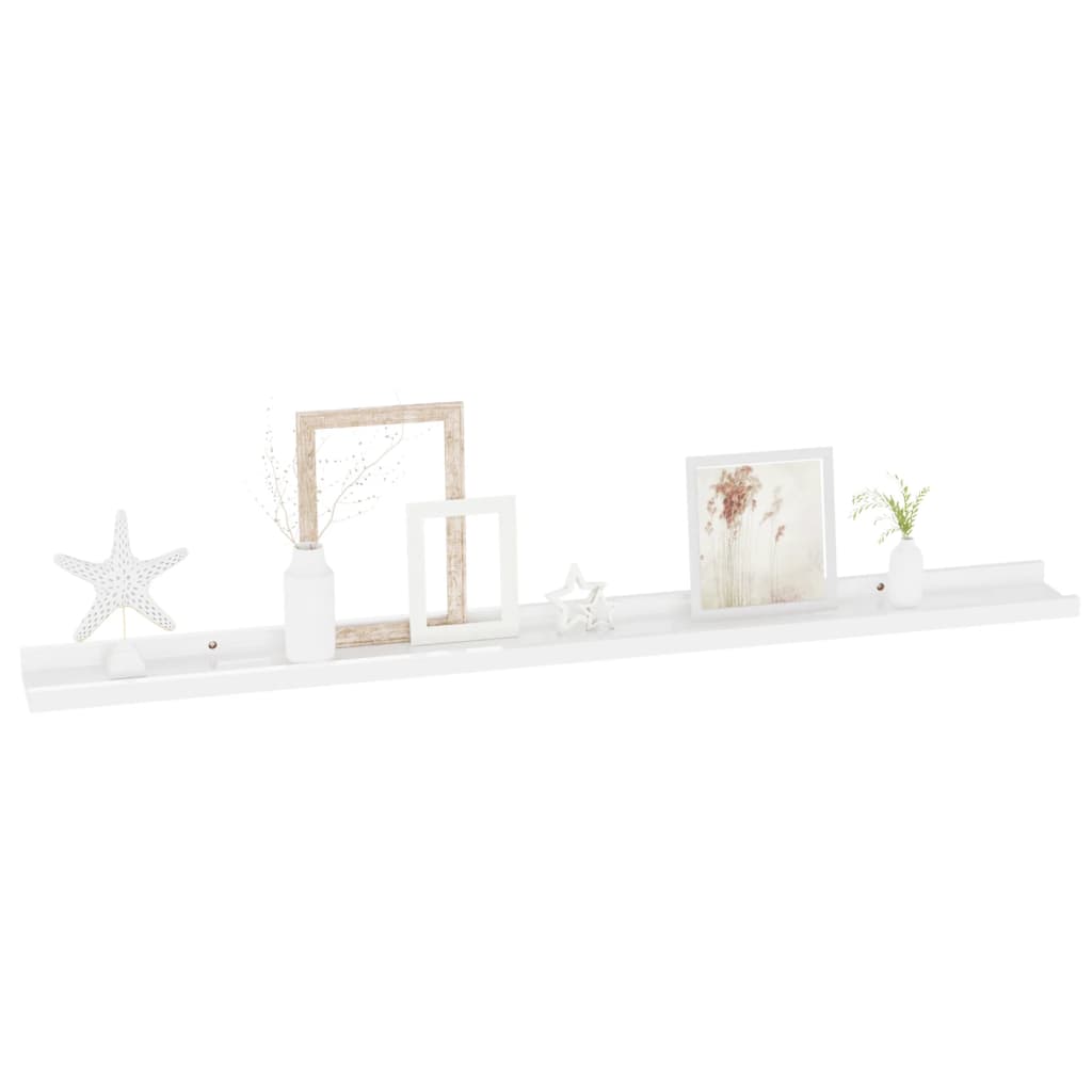 Wandschappen 2 st 100x9x3 cm hoogglans wit is nu te koop bij PeponiXL, paradijselijk wonen!