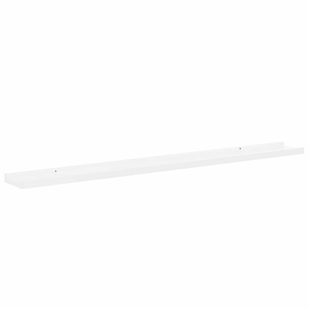 Wandschappen 2 st 100x9x3 cm hoogglans wit is nu te koop bij PeponiXL, paradijselijk wonen!