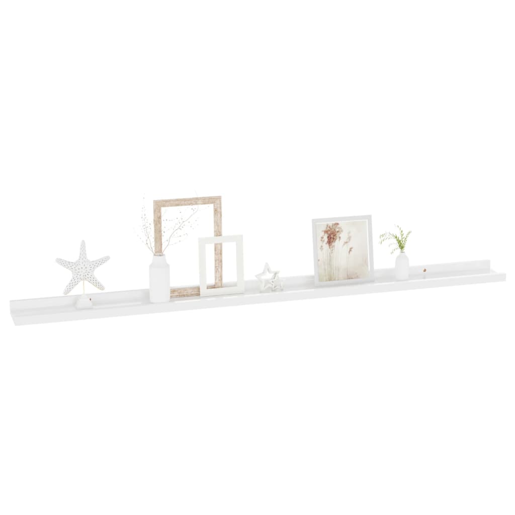 Wandschappen 2 st 115x9x3 cm hoogglans wit is nu te koop bij PeponiXL, paradijselijk wonen!