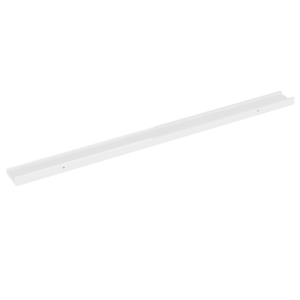 Wandschappen 2 st 115x9x3 cm hoogglans wit is nu te koop bij PeponiXL, paradijselijk wonen!