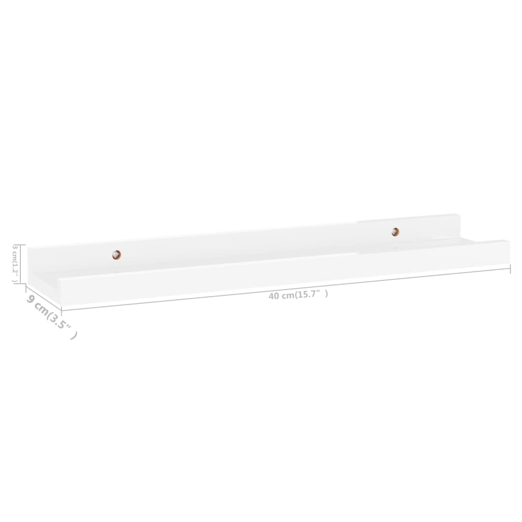 Wandschappen 4 st 40x9x3 cm hoogglans wit is nu te koop bij PeponiXL, paradijselijk wonen!