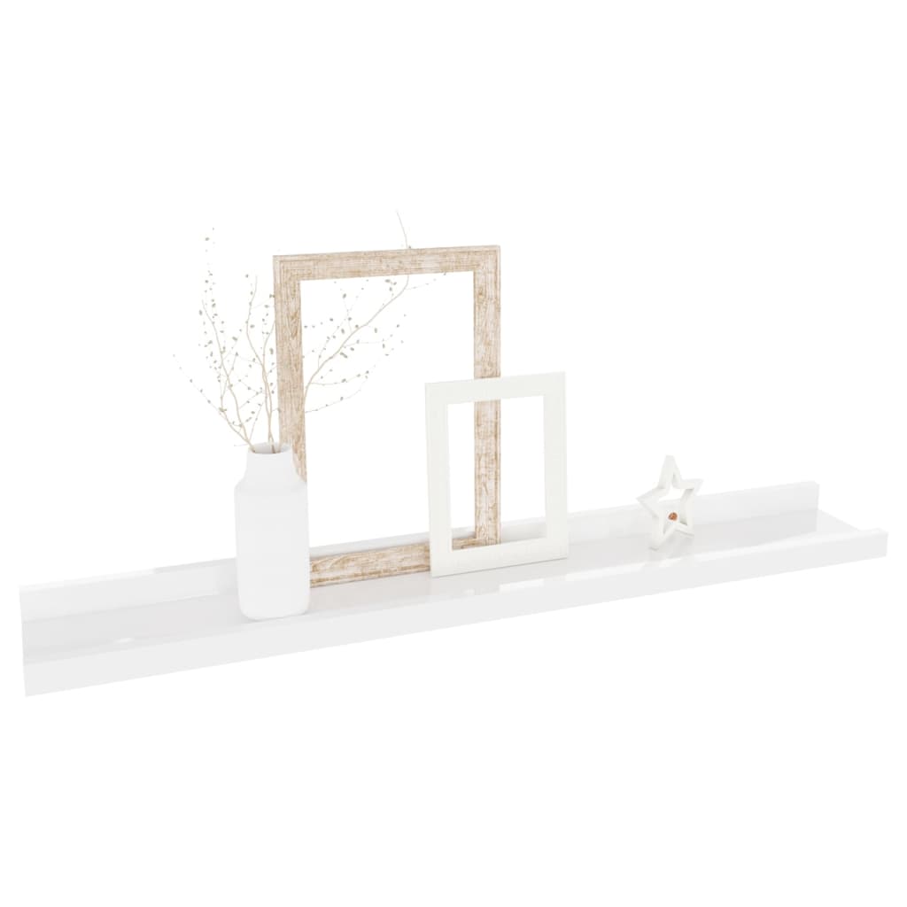 Wandschappen 4 st 60x9x3 cm hoogglans wit is nu te koop bij PeponiXL, paradijselijk wonen!