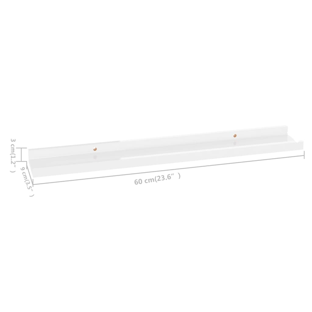 Wandschappen 4 st 60x9x3 cm hoogglans wit is nu te koop bij PeponiXL, paradijselijk wonen!