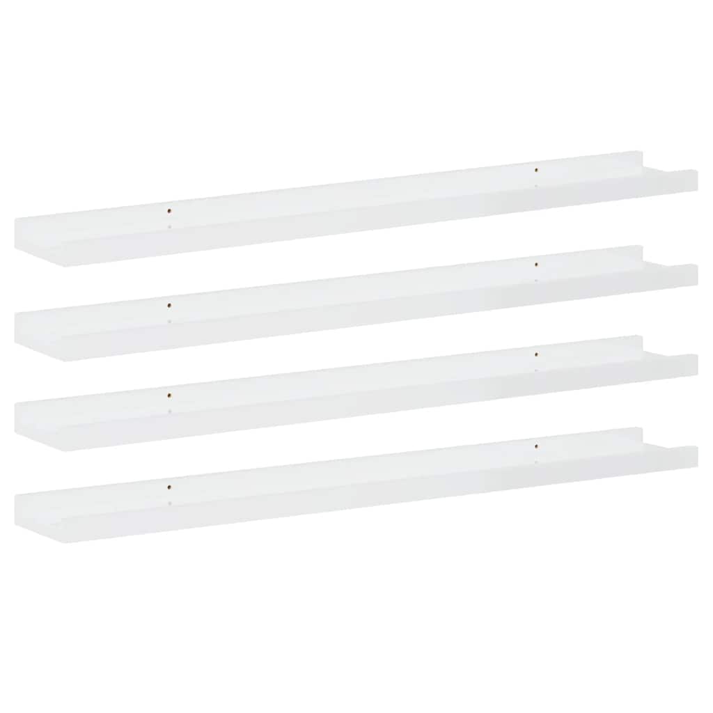 Wandschappen 4 st 80x9x3 cm hoogglans wit is nu te koop bij PeponiXL, paradijselijk wonen!