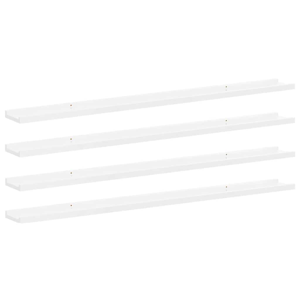 Wandschappen 4 st 115x9x3 cm hoogglans wit is nu te koop bij PeponiXL, paradijselijk wonen!