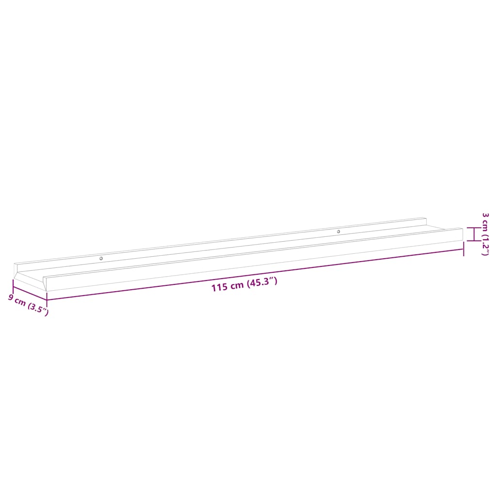 Wandschappen 4 st 115x9x3 cm hoogglans wit is nu te koop bij PeponiXL, paradijselijk wonen!