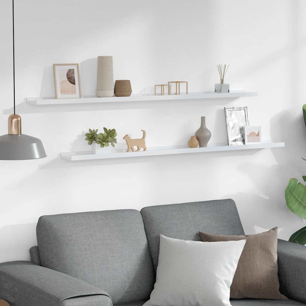 Wandschappen 2 st 115x9x3 cm wit is nu te koop bij PeponiXL, paradijselijk wonen!