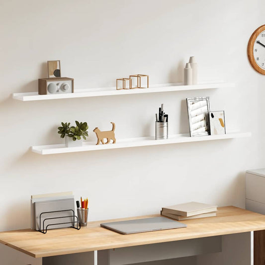 Wandschappen 2 st 115x9x3 cm wit is nu te koop bij PeponiXL, paradijselijk wonen!
