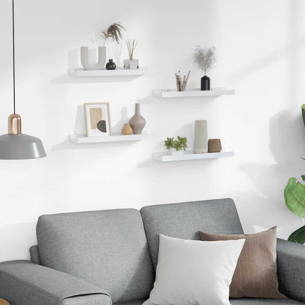 Wandschappen 4 st 40x9x3 cm wit is nu te koop bij PeponiXL, paradijselijk wonen!