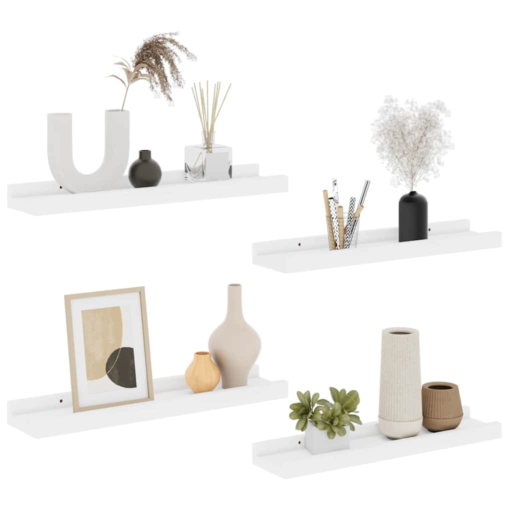 Wandschappen 4 st 40x9x3 cm wit is nu te koop bij PeponiXL, paradijselijk wonen!