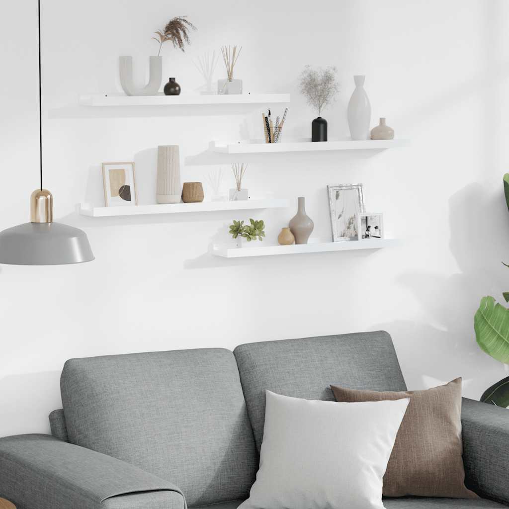 Wandschappen 4 st 60x9x3 cm wit is nu te koop bij PeponiXL, paradijselijk wonen!