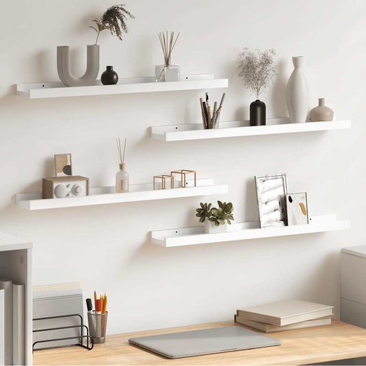 Wandschappen 4 st 60x9x3 cm wit is nu te koop bij PeponiXL, paradijselijk wonen!