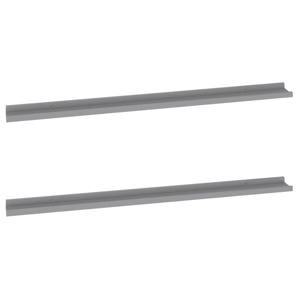 Wandschappen 2 st 115x9x3 cm grijs is nu te koop bij PeponiXL, paradijselijk wonen!