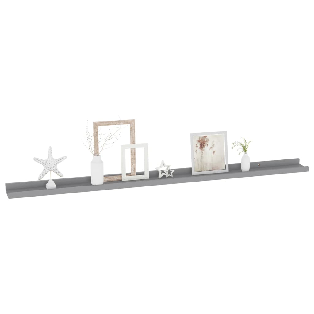 Wandschappen 2 st 115x9x3 cm grijs is nu te koop bij PeponiXL, paradijselijk wonen!