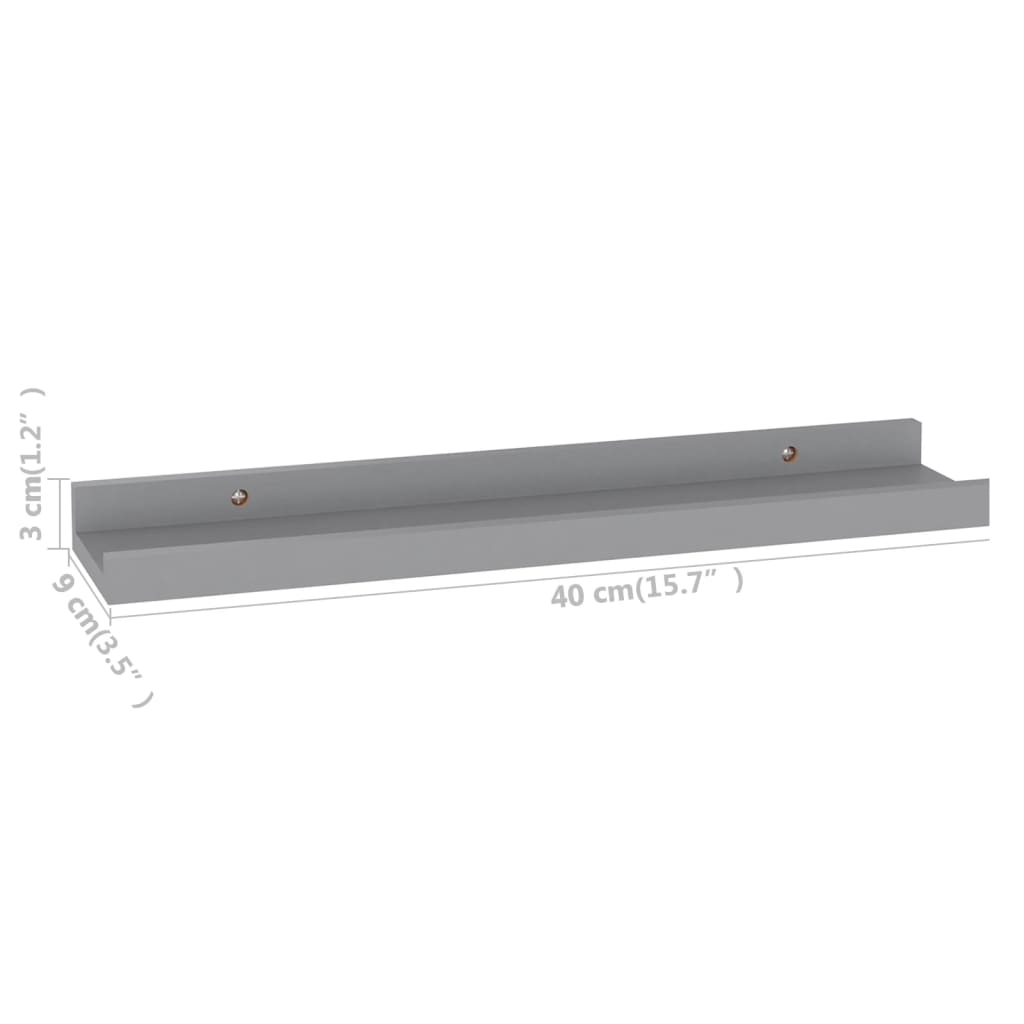 Wandschappen 4 st 40x9x3 cm grijs is nu te koop bij PeponiXL, paradijselijk wonen!