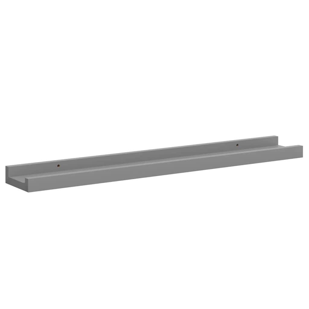 Wandschappen 4 st 60x9x3 cm grijs
