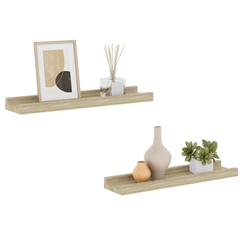 Wandplanken 2 st Sonoma eiken 40x9x3 cm is nu te koop bij PeponiXL, paradijselijk wonen!