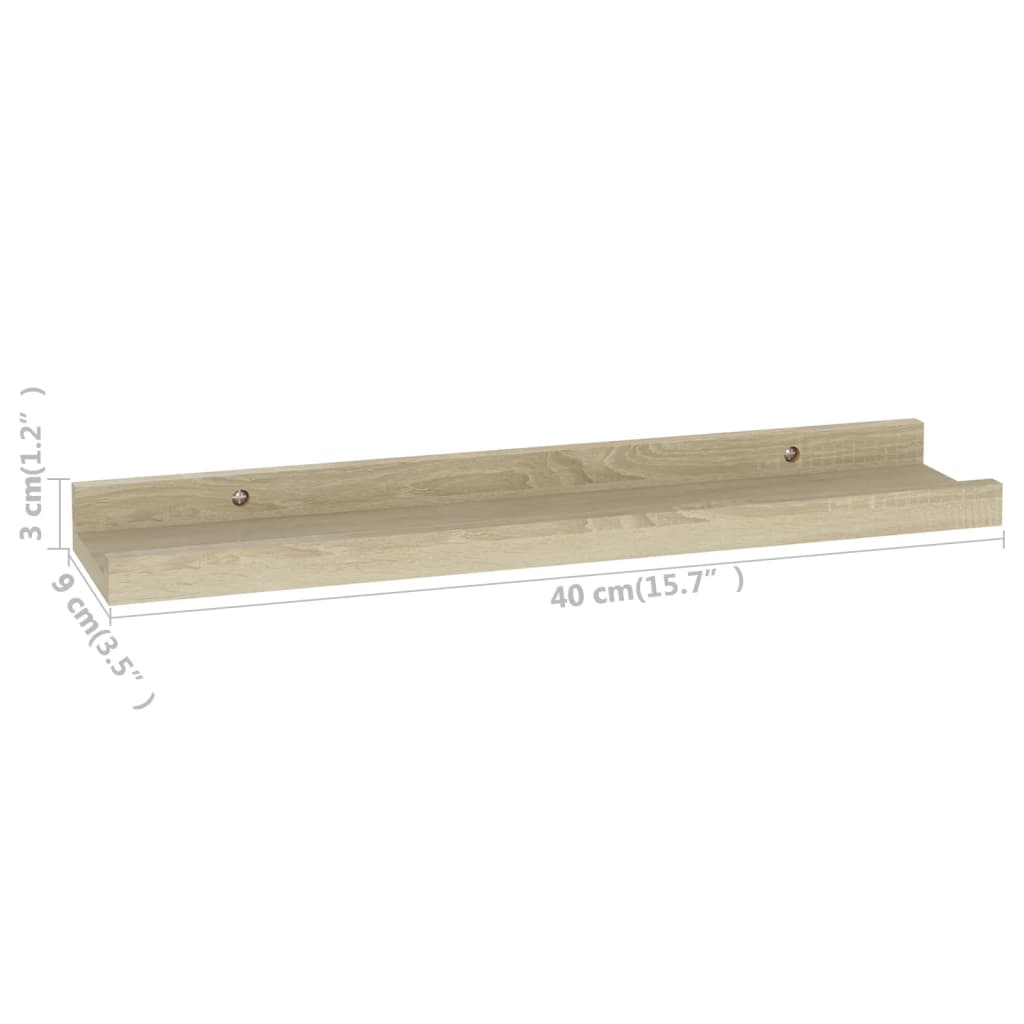 Wandplanken 2 st Sonoma eiken 40x9x3 cm is nu te koop bij PeponiXL, paradijselijk wonen!