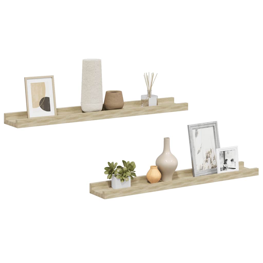 Wandplanken 2 st Sonoma eiken 60x9x3 cm is nu te koop bij PeponiXL, paradijselijk wonen!
