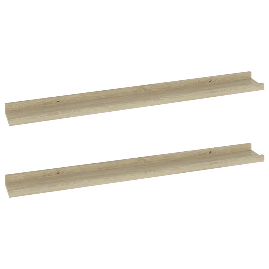 Wandplanken 2 st Sonoma eiken 80x9x3 cm is nu te koop bij PeponiXL, paradijselijk wonen!