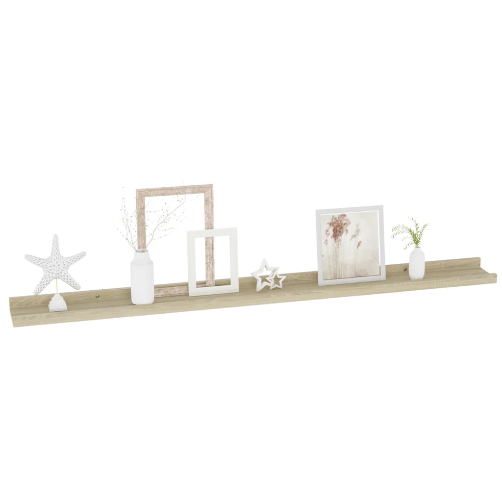 Wandschappen 2 st 100x9x3 cm sonoma eikenkleurig is nu te koop bij PeponiXL, paradijselijk wonen!