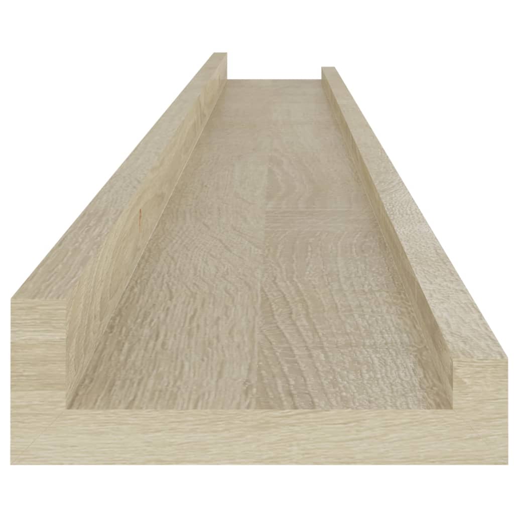 Wandschappen 2 st 100x9x3 cm sonoma eikenkleurig is nu te koop bij PeponiXL, paradijselijk wonen!