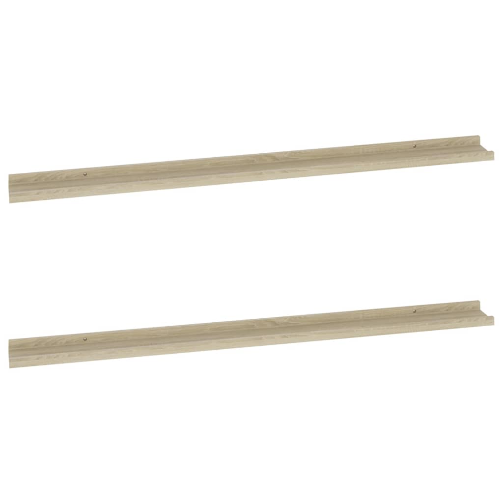 Wandschappen 2 st 115x9x3 cm sonoma eikenkleurig is nu te koop bij PeponiXL, paradijselijk wonen!