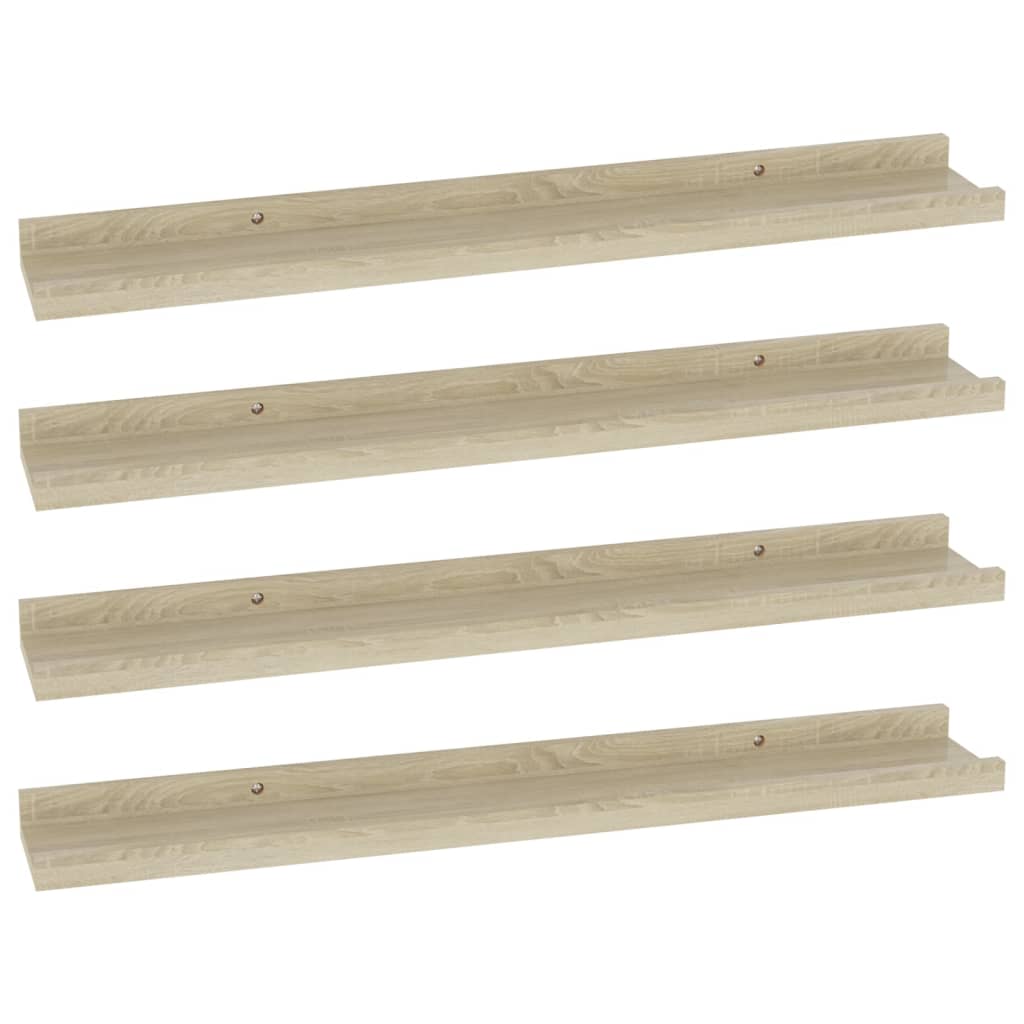 Wandschappen 4 st 60x9x3 cm sonoma eikenkleurig is nu te koop bij PeponiXL, paradijselijk wonen!