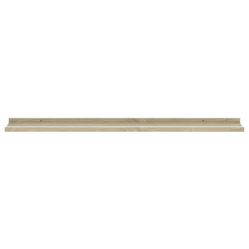 Wandschappen 2 st 100x9x3 cm wit en sonoma eikenkleurig is nu te koop bij PeponiXL, paradijselijk wonen!